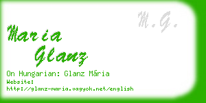maria glanz business card